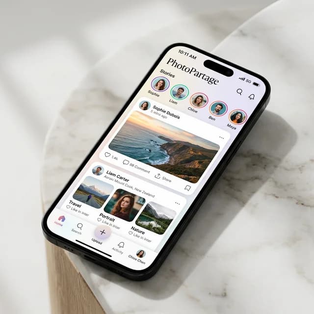 PhotoPartage PWA Interface